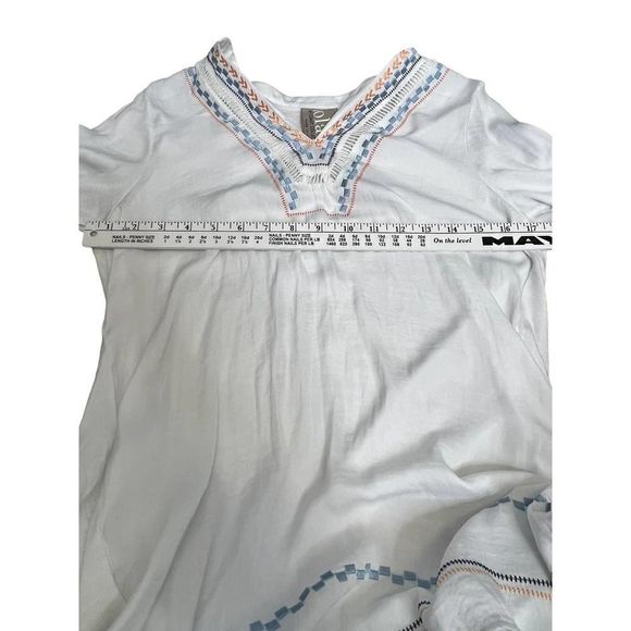 dolan Left Coast Collection Tunic White Embroidered Size XS - Picture 9 of 10